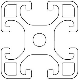 Profil aluminiu compatibil ITEM 40x40 Sistem 40 LIGHT canal 8, Lungime 3000mm