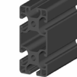 Profil aluminiu compatibil ITEM 40x80 Sistem 40 LIGHT Canal 8, Negru, Lungime 6000mm