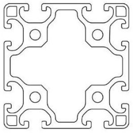 Profil aluminiu compatibil ITEM 80x80 Sistem 40 LIGHT Canal 8