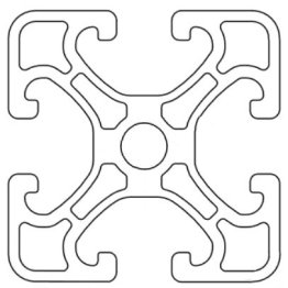 Profil aluminiu compatibil ITEM 50x50 Sistem 50 Eco Canal 10