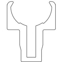 Profil aluminiu compatibil ITEM, Profil special fixare Ø14mm, Canal 8