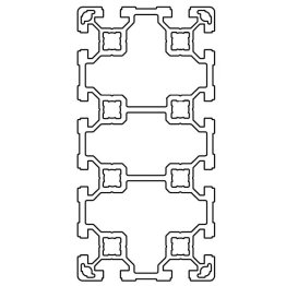 Profil aluminiu standard industrial 80x160 Serie 2, Sistem 40 LIGHT Canal 10