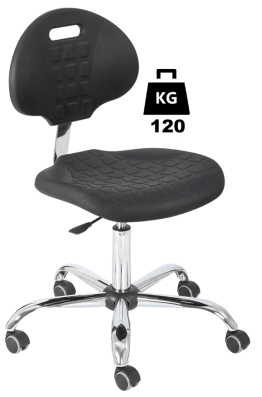 Scaun uz industrial POLYURETHAN Standard WLL=120kg H=440-570mm cu picior si suport