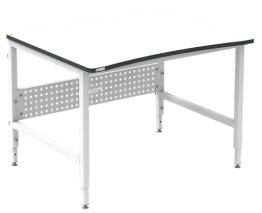 Masa de lucru ESD inaltimea reglabila manual sistem H 1200/900 ergonomic gri deschis