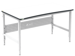 Masa de lucru ESD inaltimea reglabila manual sistem H 1500/800 ergonomic gri deschis