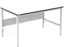 Masa de lucru ESD inaltimea reglabila manual sistem H 1500/900 dreptunghiular gri deschis