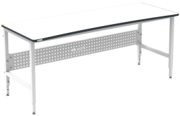 Masa de lucru ESD inaltimea reglabila manual sistem H 2000/700 ergonomic gri deschis