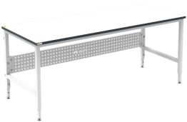 Masa de lucru ESD inaltimea reglabila manual sistem H 2000/800 dreptunghiular negru