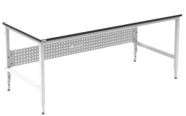 Masa de lucru ESD inaltimea reglabila manual sistem H 2000/900 dreptunghiular gri deschis