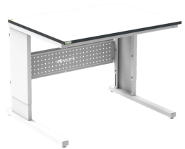 Masa de lucru ESD inaltimea reglabila manual sistem L 1200/900 dreptunghiular negru