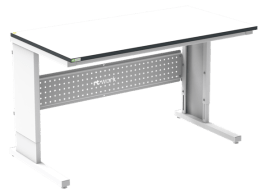 Masa de lucru ESD inaltimea reglabila manual sistem L 1500/800 dreptunghiular negru