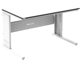 Masa de lucru ESD inaltimea reglabila manual sistem L 1500/900 dreptunghiular negru