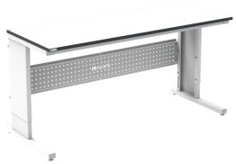 Masa de lucru ESD inaltimea reglabila manual sistem L 1800/700 dreptunghiular gri deschis