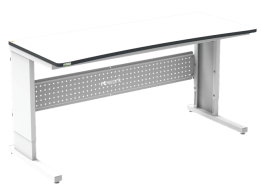 Masa de lucru ESD inaltimea reglabila manual sistem L 1800/700 ergonomic gri deschis