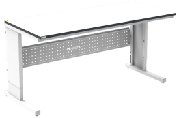 Masa de lucru ESD inaltimea reglabila manual sistem L 1800/800 dreptunghiular gri deschis