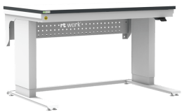 Masa de lucru ESD inaltimea reglabila electric sistem L-Light 1200/700 dreptunghiular negru