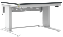 Masa de lucru ESD inaltimea reglabila electric sistem L-Light 1200/900 dreptunghiular negru