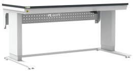 Masa de lucru ESD inaltimea reglabila electric sistem L-Light 1500/700 dreptunghiular negru