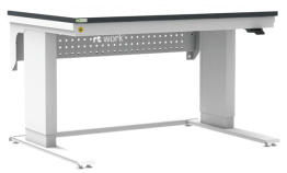 Masa de lucru ESD inaltimea reglabila electric sistem L-Heavy Duty 1200/800 ergonomic gri deschis