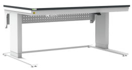 Masa de lucru ESD inaltimea reglabila electric sistem L-Heavy Duty 1500/900 ergonomic gri deschis