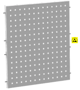 Panou perforat ESD 525x598 mm negru
