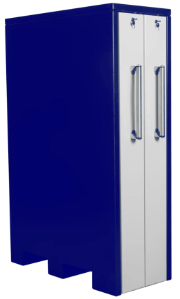 Dulap metalic cu 2 sertare verticale cu latime de 200mm 1290x1100x2115 gri deschis/alb