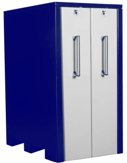 Dulap metalic cu 2 sertare verticale cu latime de 400mm 1290x800x1515 gri deschis/alb