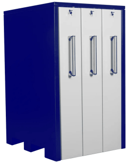 Dulap metalic cu 3 sertare verticale latime 3x300mm 1290x1300x2515 gri inchis/gri inchis