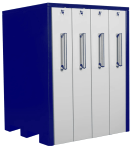 Dulap metalic cu 4 sertare verticale latime 4x300mm 1690x1100x2115 gri inchis/gri inchis