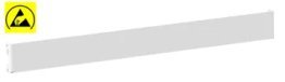 Bara ESD de prindere banc de lucru 717 mm gri