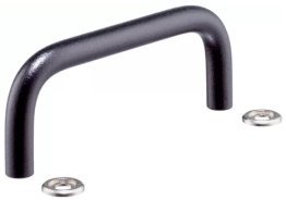 Maner tip U cu saiba EH 24310.0245 din otel acoperit cu plastic negru