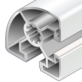 Profil aluminiu BOSCH REXROTH 45x45L R 6070 mm neprelucrat