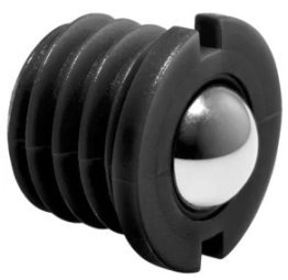 Su­ru­b de pre­siune cu guler POM negru si bila locas frontal INOX M10 EH 22075.0710