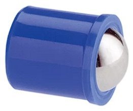 Stift de presiune cu guler si bila POM albastru d1=3 mm EH 22080.0403