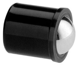 Stift de presiune cu guler si bila POM negru d1=6 mm EH 22080.3006