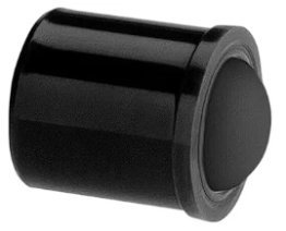 Stift de presiune cu guler si bila POM negru d1=5 mm EH 22080.3205