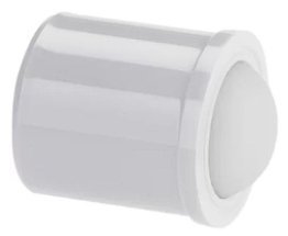Stift de presiune cu guler si bila POM alb d1=4 mm EH 22080.4104