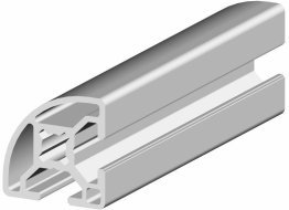 Profil aluminiu rotund industrial 30x30x90° Canal 8
