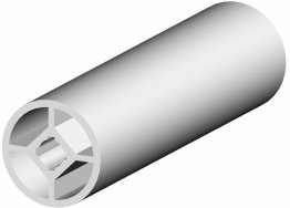 Profil aluminiu rotund standard industrial Ø28 mm