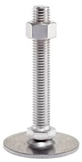 Picior de sustinere cu tija filetata din INOX M10 d1=50 mm EH 22593.1590