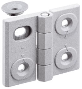 Balamale ajustabile pe latime din zinc turnat argintiu b1=64 mm EH 25161.0110