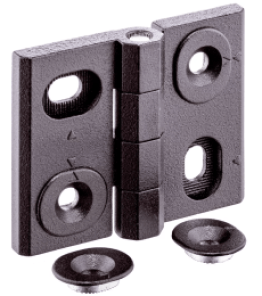 Balamale ajustabile pe inaltime si latime din zinc turnat negru b1=64 mm EH 25161.0240