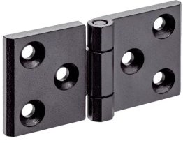 Balamale INOX negre cu ambele aripi prelungite cu gauri de montaj b1=120 mm EH 25162.0105