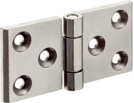 Balamale INOX cu ambele aripi prelungite gauri de montaj cu insertii de centrare b1=76 mm EH 25162.0070