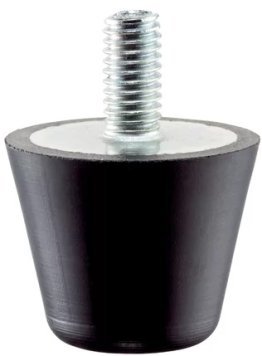 Amortizor forma de trunchi de con din cauciuc cu tija filetata din otel d1=50 mm EH 25150.0850