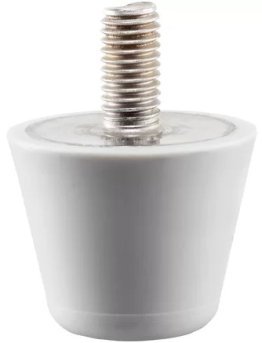 Amortizor forma de trunchi de con din silicon cu tija filetata din INOX d1=19 mm EH 25151.0120