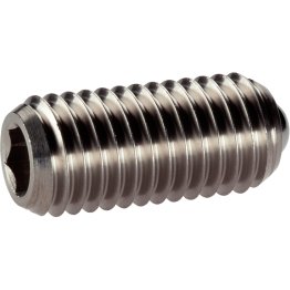 Şuruburi de presiune, cu bilă liberă și locaș hexagonal/oțel inoxidabil, forța arcului standard | d1=M5 | 22031.0205