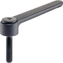 Manete de fixare ajustabile drepte , cu şurub | d1=40 mm / d2=M16 / l1=63 mm / negru | 24441.0565