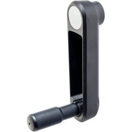 Manivele, cu mâner pliabil/cu profil părtat | l=125 mm / b=14 mm / negru | 24331.0315