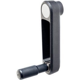 Manivele, cu mâner pliabil, oțel inoxidabil/cu profil părtat | l=125 mm / b=14 mm / negru | 24331.0715